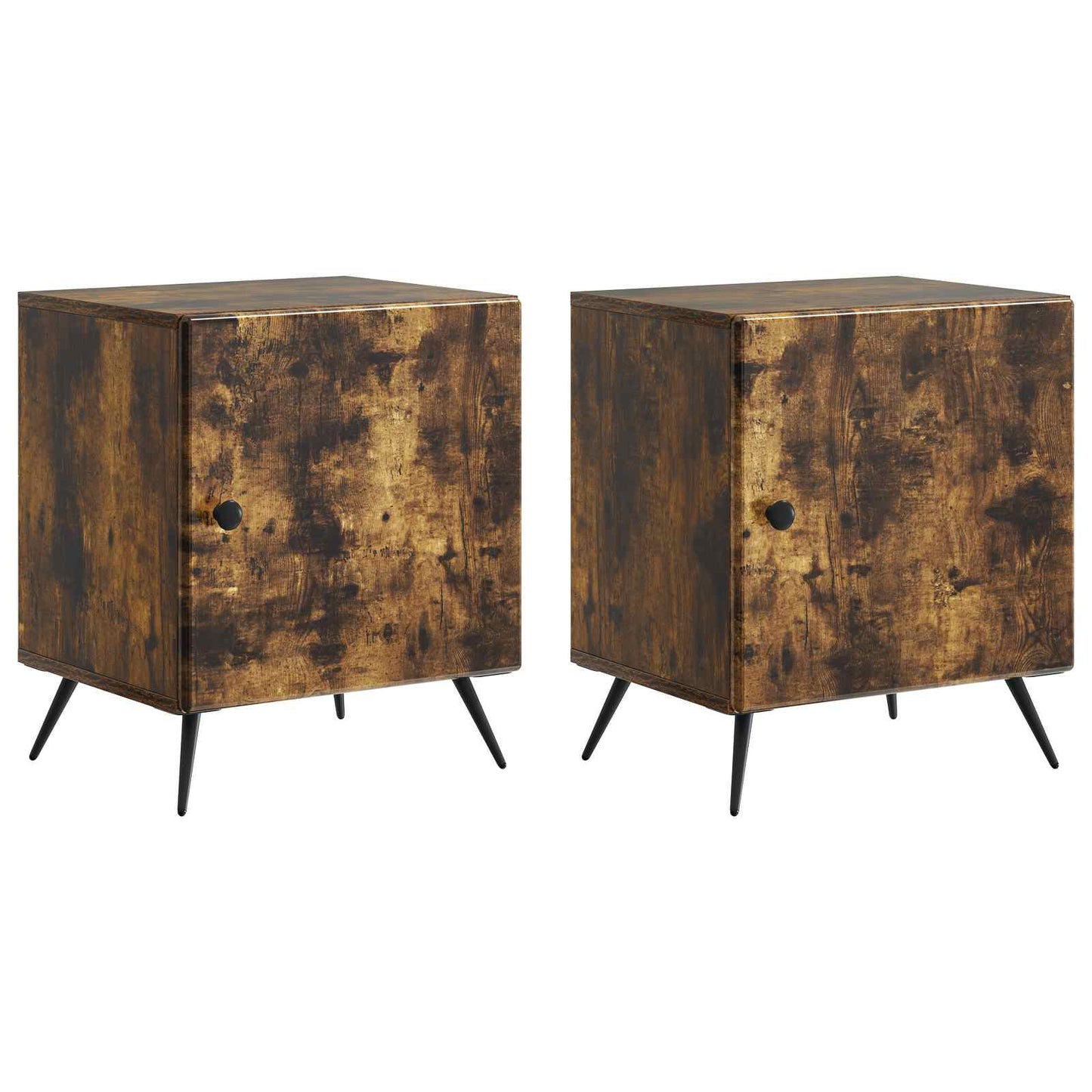 vidaXL Bedside Cabinet 2 pcs Smoked Oak 43 x 34.5 x 50 cm