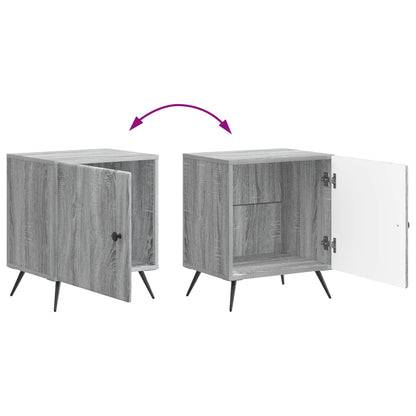 vidaXL Bedside Cabinet 2 pcs Grey Sonoma 43 x 34.5 x 50 cm