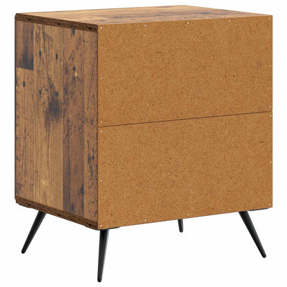 vidaXL Bedside Cabinet Old Wood 43 x 34.5 x 50 cm Engineered Wood