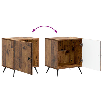 vidaXL Bedside Cabinet Old Wood 43 x 34.5 x 50 cm Engineered Wood