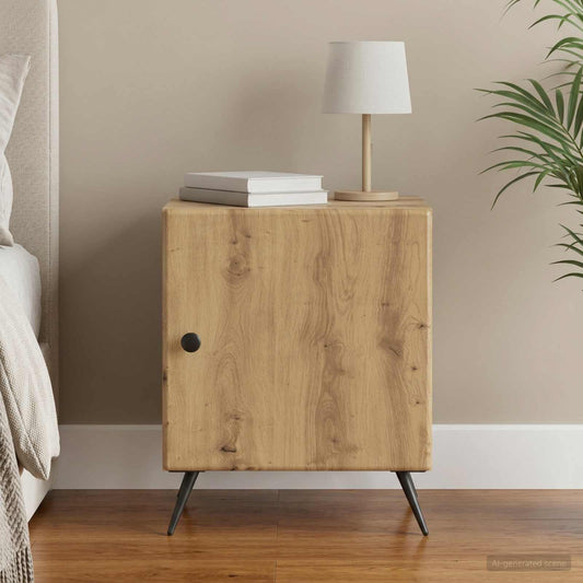 vidaXL Bedside Cabinet Artisan Oak 43 x 34.5 x 50 cm Engineered Wood