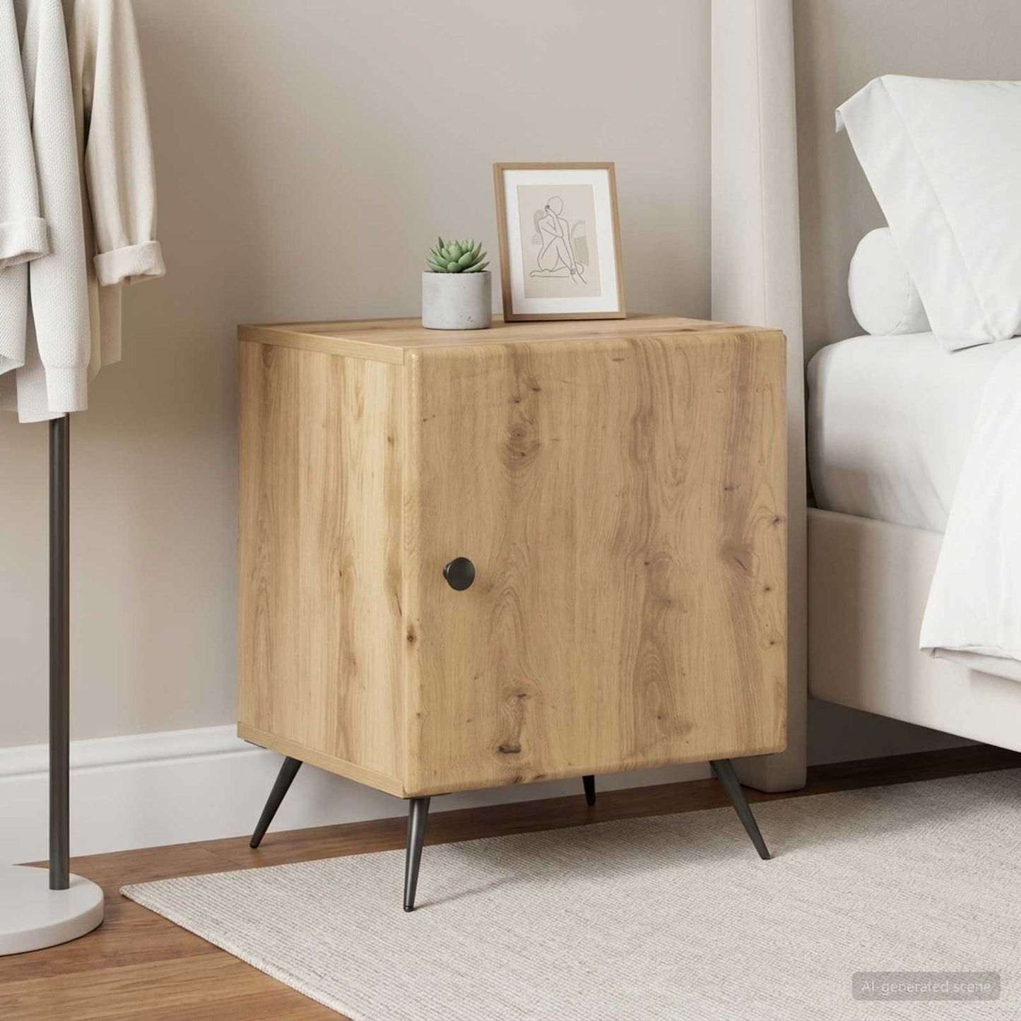 vidaXL Bedside Cabinet 2 pcs Artisan Oak 43 x 34.5 x 50 cm
