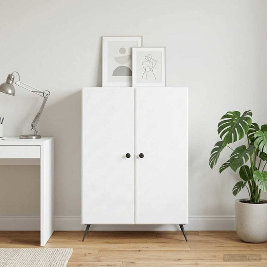 vidaXL Sideboard White 66 x 34.5 x 90 cm Engineered Wood
