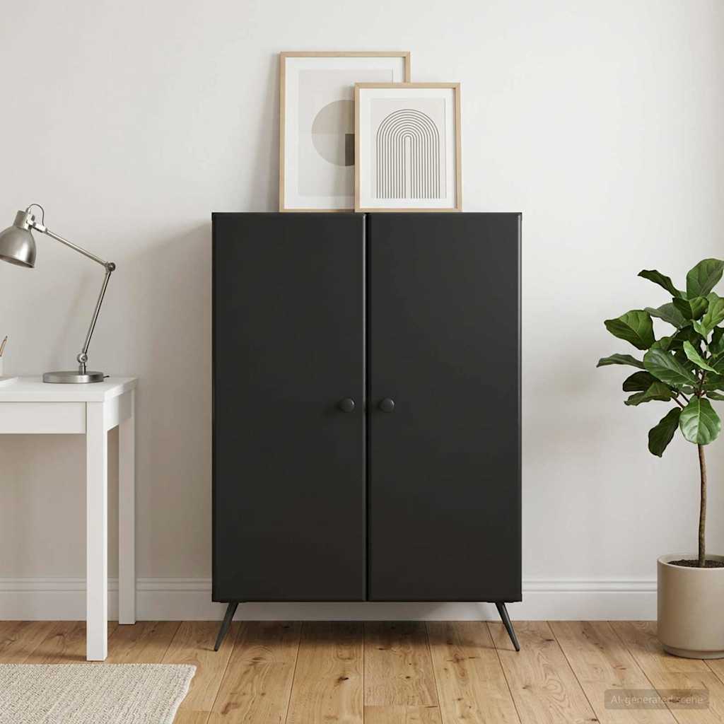 vidaXL Sideboard Black 66 x 34.5 x 90 cm Engineered Wood