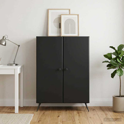 vidaXL Sideboard Black 66 x 34.5 x 90 cm Engineered Wood