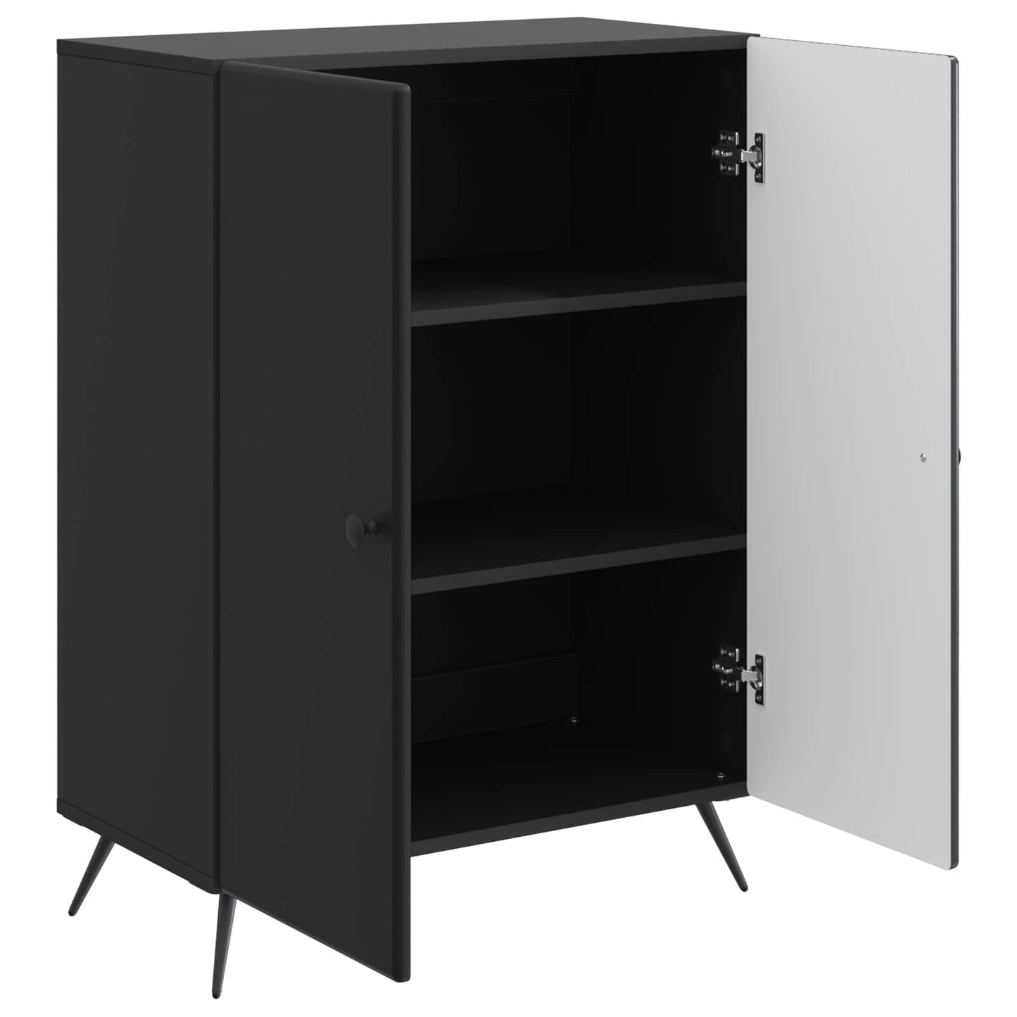 vidaXL Sideboard Black 66 x 34.5 x 90 cm Engineered Wood