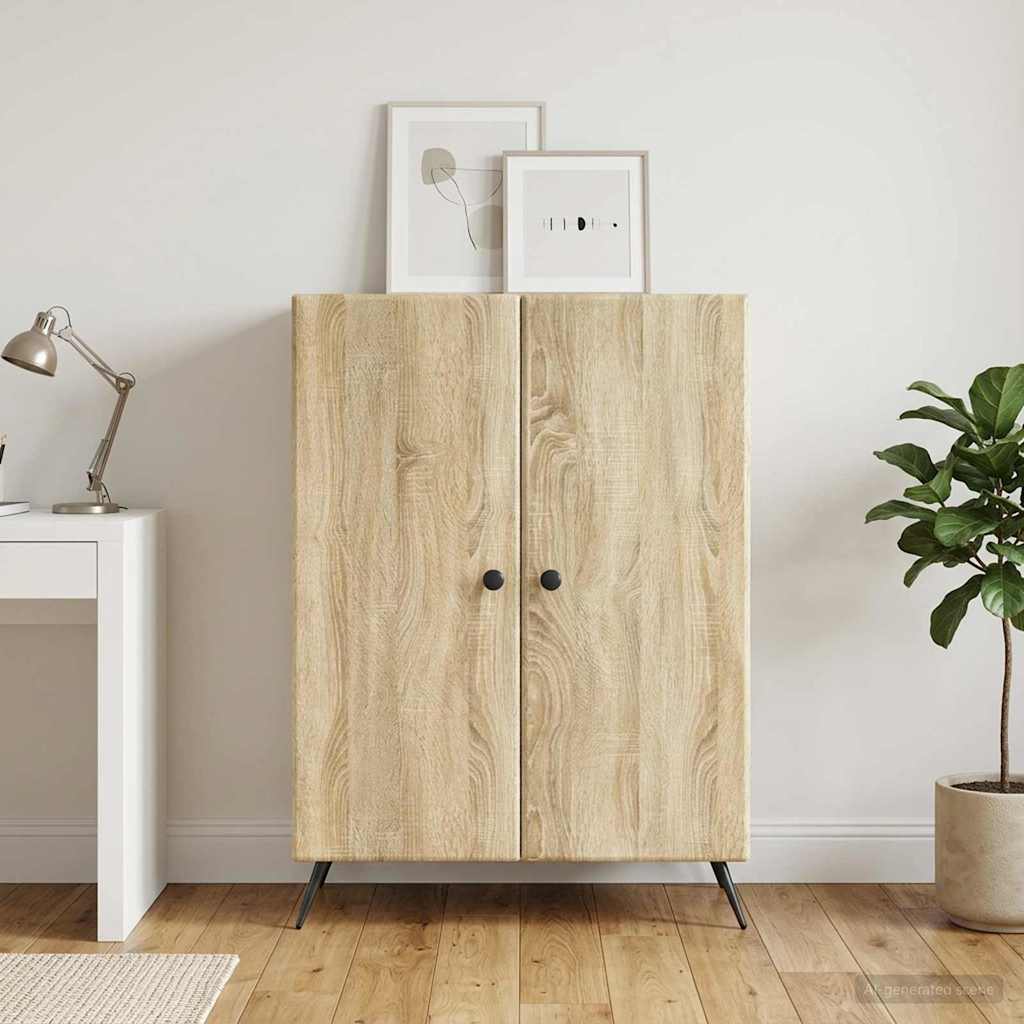 vidaXL Sideboard Sonoma Oak 66 x 34.5 x 90 cm Engineered Wood