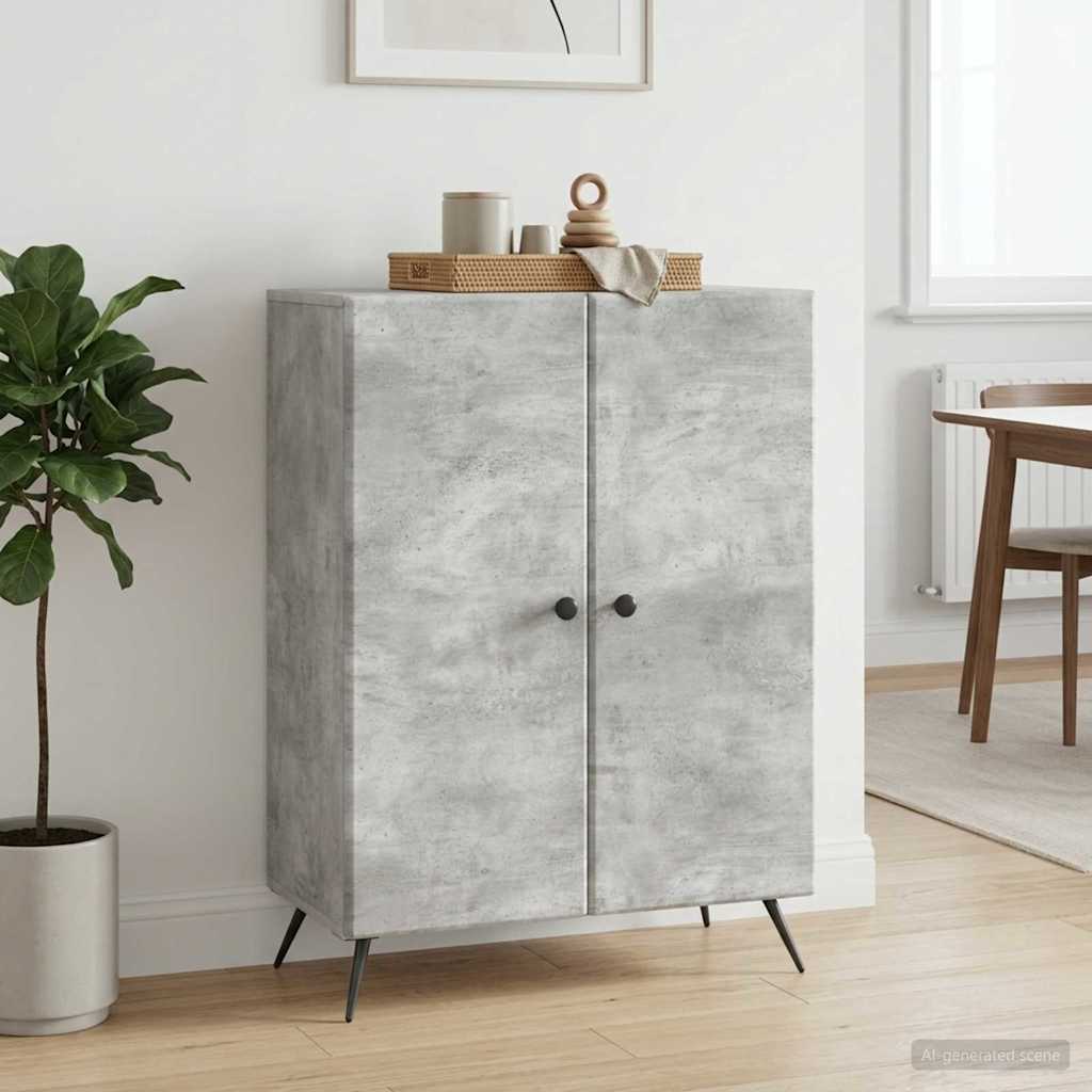 vidaXL Sideboard Concrete Grey 66 x 34.5 x 90 cm Engineered Wood