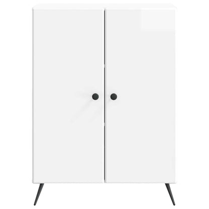 vidaXL Sideboard High Gloss White 66 x 34.5 x 90 cm Engineered Wood