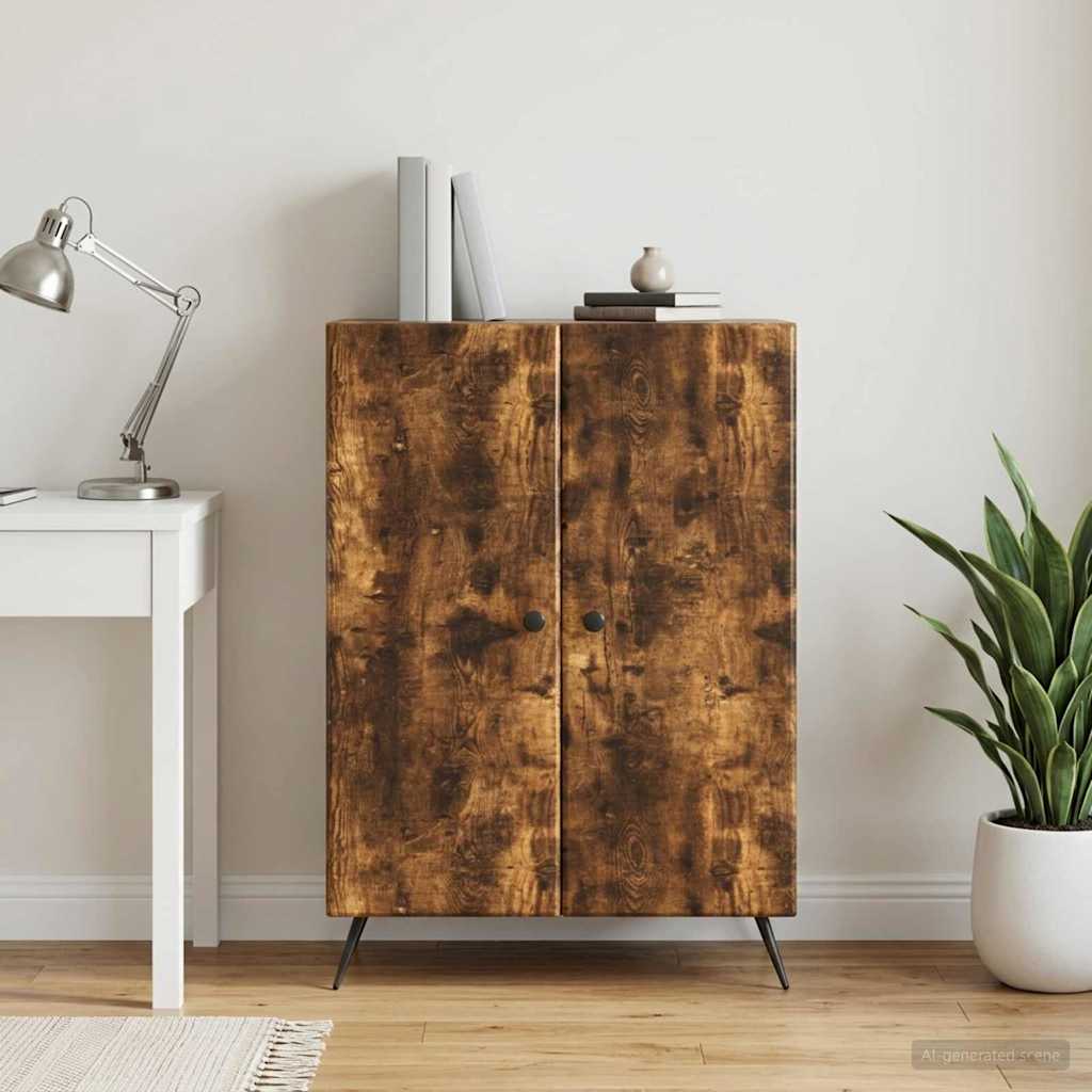vidaXL Sideboard Smoked Oak 66 x 34.5 x 90 cm Engineered Wood