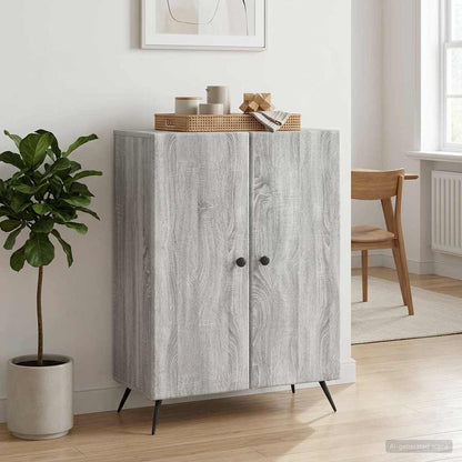 vidaXL Sideboard Grey Sonoma 66 x 34.5 x 90 cm Engineered Wood