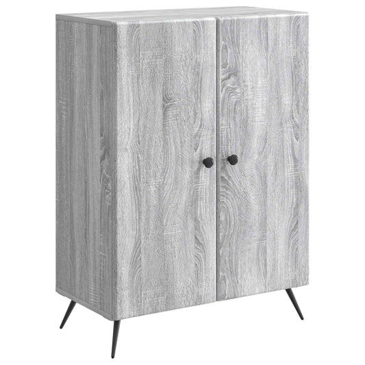 vidaXL Sideboard Grey Sonoma 66 x 34.5 x 90 cm Engineered Wood