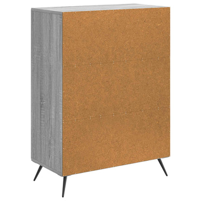 vidaXL Sideboard Grey Sonoma 66 x 34.5 x 90 cm Engineered Wood