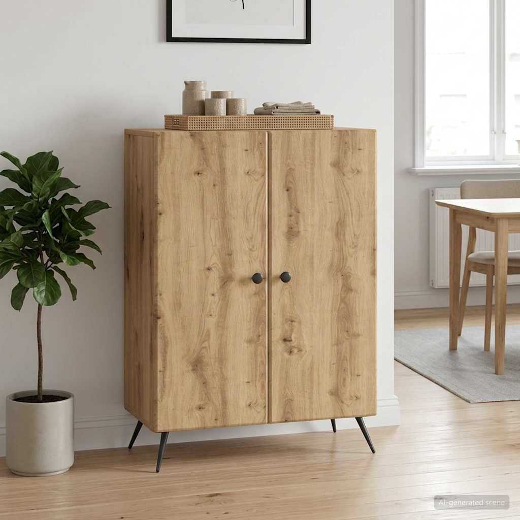 vidaXL Sideboard Artisan Oak 66 x 34.5 x 90 cm Engineered Wood