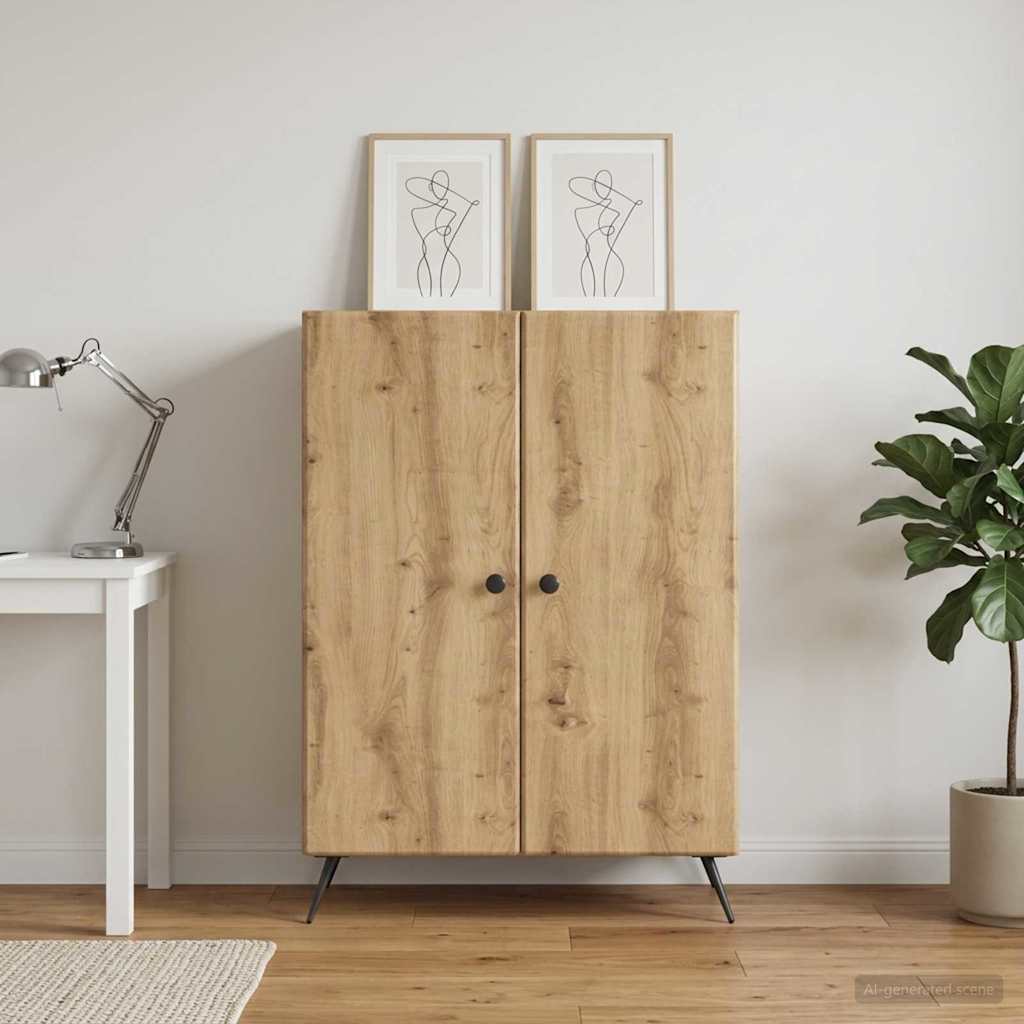 vidaXL Sideboard Artisan Oak 66 x 34.5 x 90 cm Engineered Wood