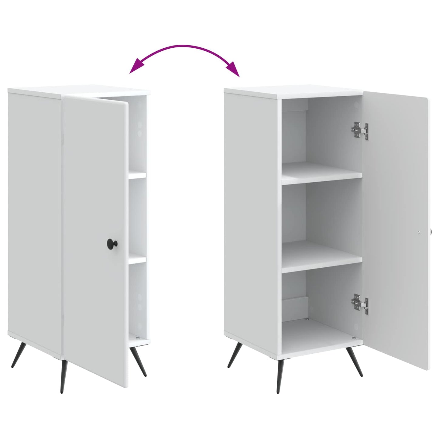 vidaXL Sideboard White 33 x 34.5 x 90 cm Engineered Wood