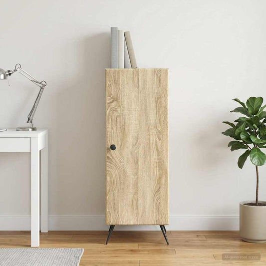 vidaXL Sideboard Sonoma Oak 33 x 34.5 x 90 cm Engineered Wood