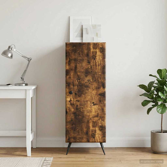 vidaXL Sideboard Smoked Oak 33 x 34.5 x 90 cm Engineered Wood