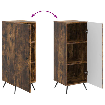 vidaXL Sideboard Smoked Oak 33 x 34.5 x 90 cm Engineered Wood