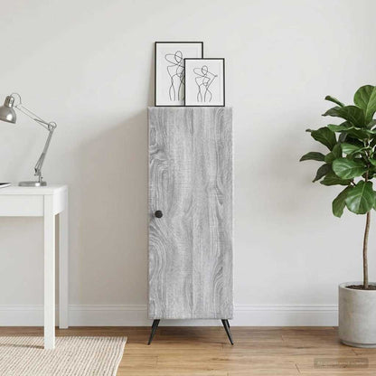 vidaXL Sideboard Grey Sonoma 33 x 34.5 x 90 cm Engineered Wood