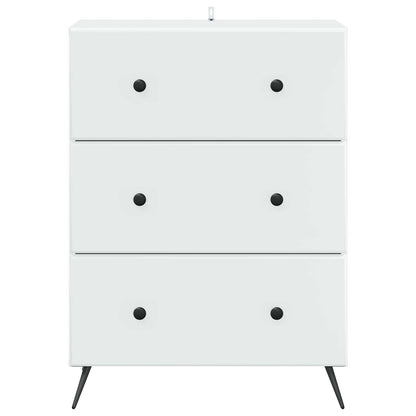 vidaXL Drawer Cabinet White 66 x 34.5 x 90 cm Engineered Wood