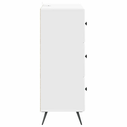 vidaXL Drawer Cabinet White 66 x 34.5 x 90 cm Engineered Wood