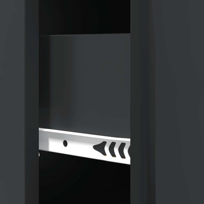 vidaXL Drawer Cabinet Black 66 x 34.5 x 90 cm Engineered Wood