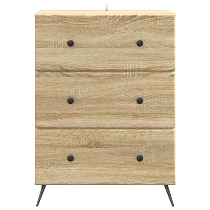 vidaXL Drawer Cabinet Sonoma Oak 66 x 34.5 x 90 cm Engineered Wood