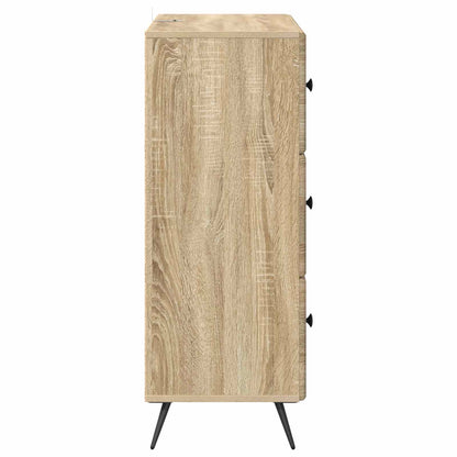 vidaXL Drawer Cabinet Sonoma Oak 66 x 34.5 x 90 cm Engineered Wood