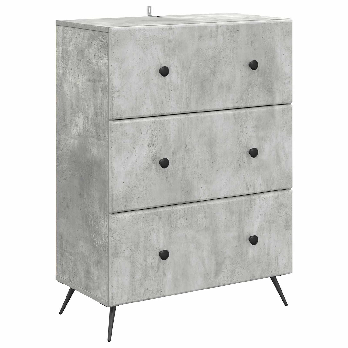 vidaXL Drawer Cabinet Concrete Grey 66 x 34.5 x 90 cm Engineered Wood