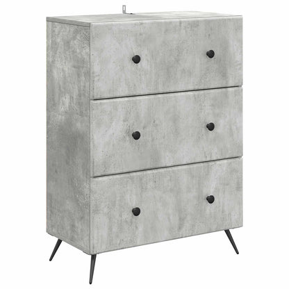 vidaXL Drawer Cabinet Concrete Grey 66 x 34.5 x 90 cm Engineered Wood