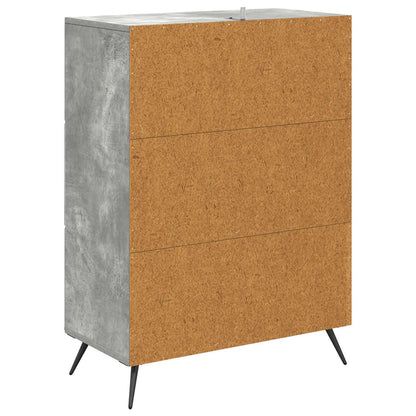 vidaXL Drawer Cabinet Concrete Grey 66 x 34.5 x 90 cm Engineered Wood