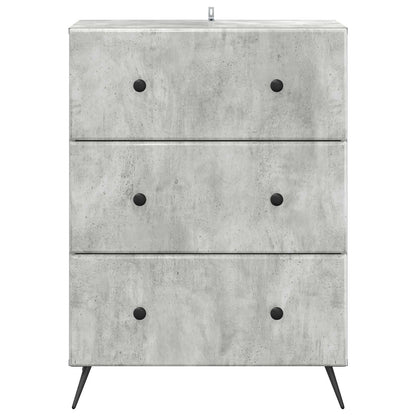 vidaXL Drawer Cabinet Concrete Grey 66 x 34.5 x 90 cm Engineered Wood