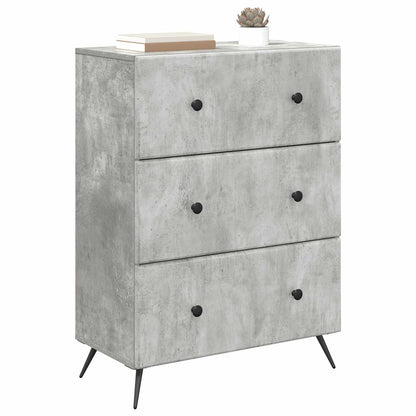 vidaXL Drawer Cabinet Concrete Grey 66 x 34.5 x 90 cm Engineered Wood