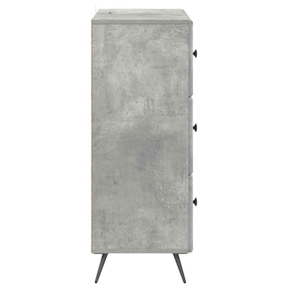 vidaXL Drawer Cabinet Concrete Grey 66 x 34.5 x 90 cm Engineered Wood