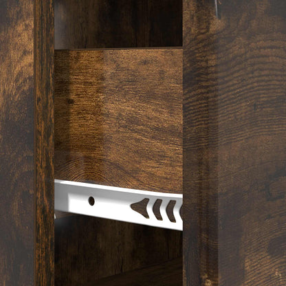 vidaXL Drawer Cabinet Smoked Oak 66 x 34.5 x 90 cm Engineered Wood