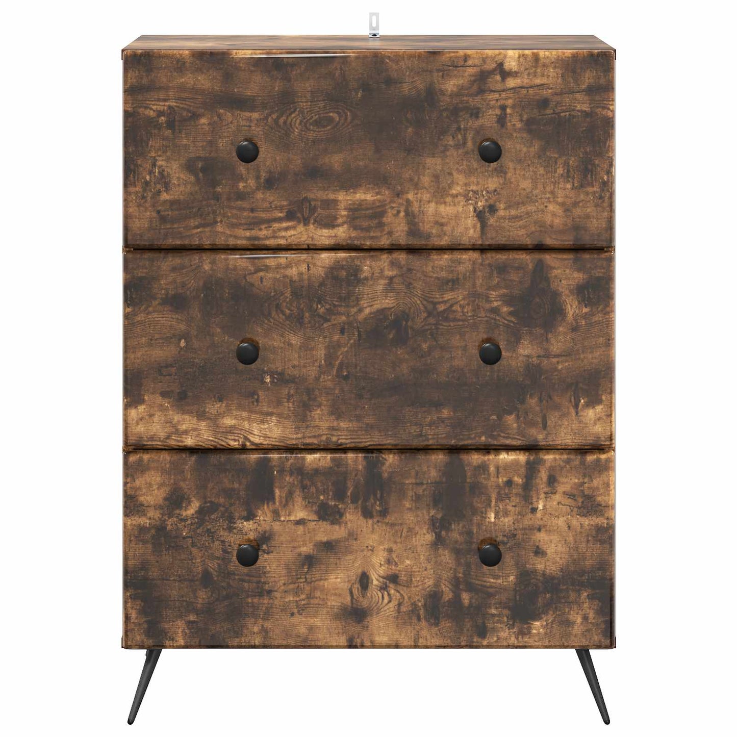 vidaXL Drawer Cabinet Smoked Oak 66 x 34.5 x 90 cm Engineered Wood