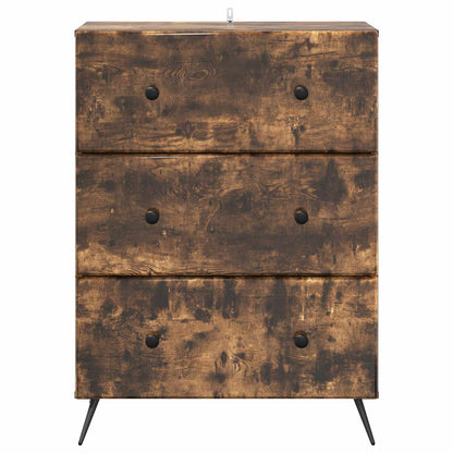 vidaXL Drawer Cabinet Smoked Oak 66 x 34.5 x 90 cm Engineered Wood