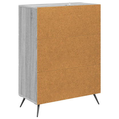 vidaXL Drawer Cabinet Grey Sonoma 66 x 34.5 x 90 cm Engineered Wood