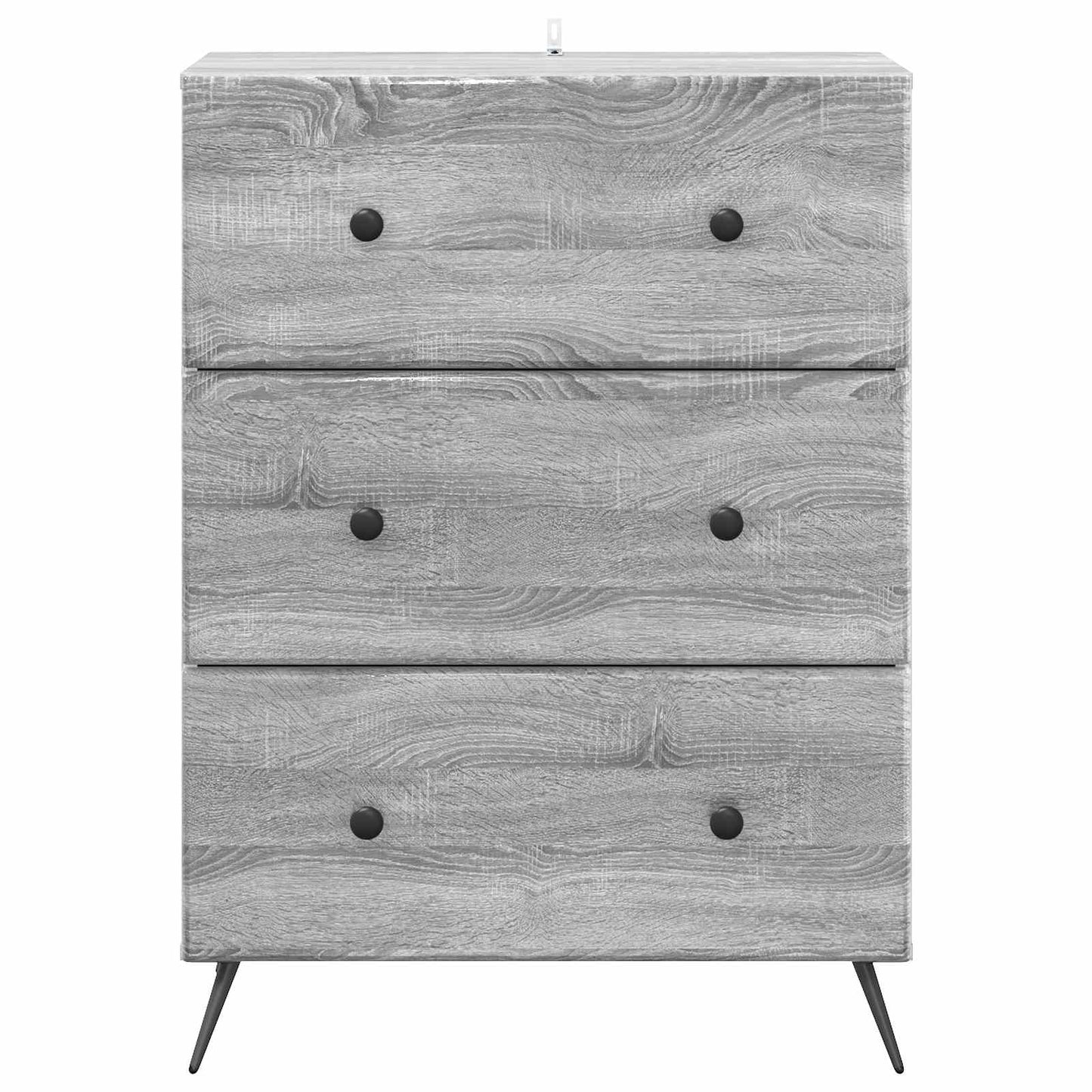 vidaXL Drawer Cabinet Grey Sonoma 66 x 34.5 x 90 cm Engineered Wood