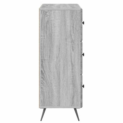 vidaXL Drawer Cabinet Grey Sonoma 66 x 34.5 x 90 cm Engineered Wood