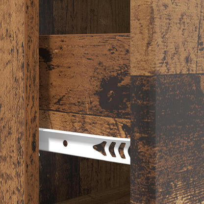 vidaXL Drawer Cabinet Old Wood 66 x 34.5 x 90 cm Engineered Wood