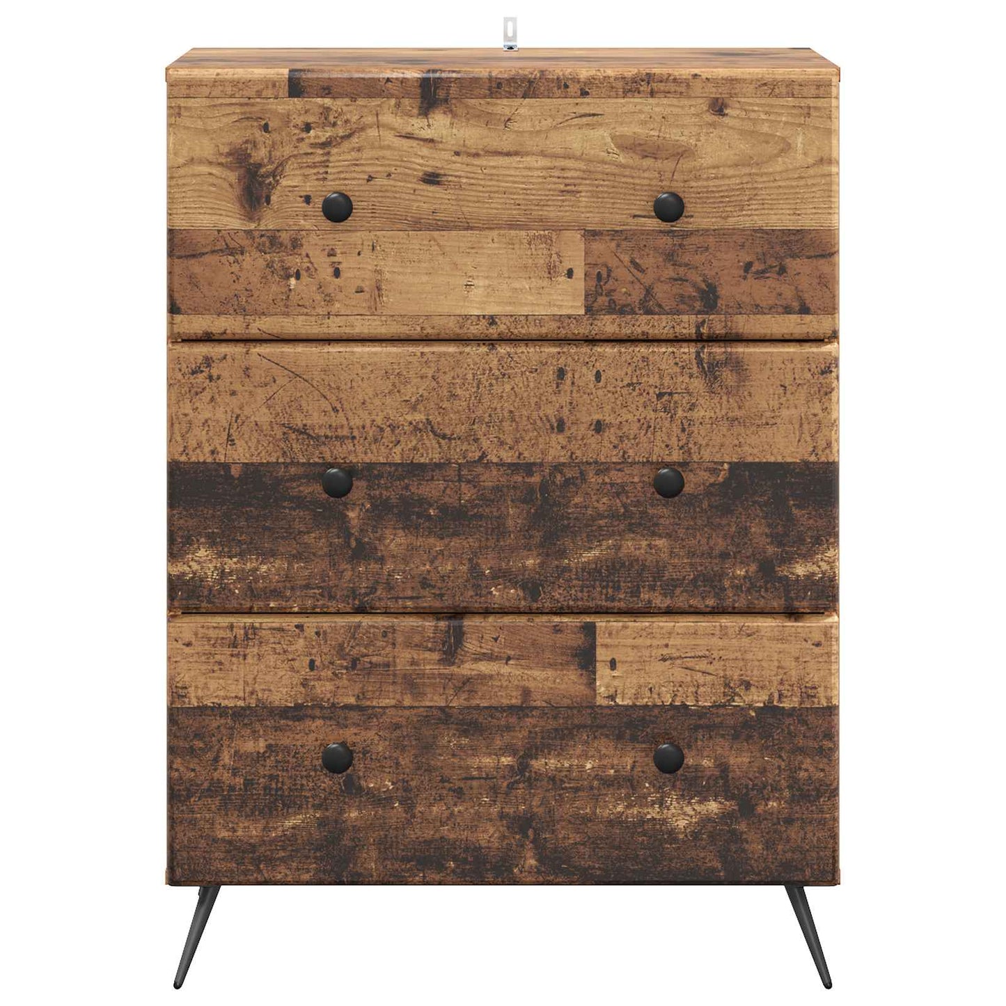 vidaXL Drawer Cabinet Old Wood 66 x 34.5 x 90 cm Engineered Wood