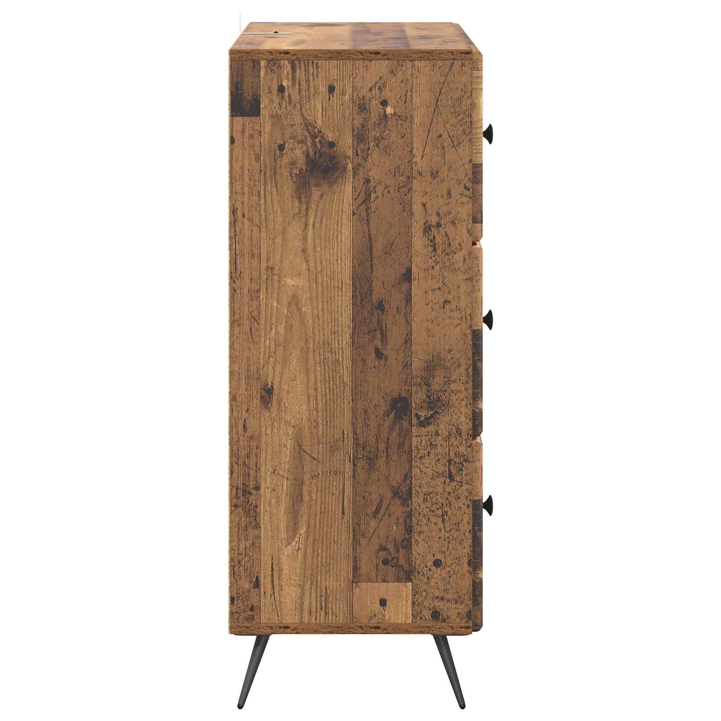 vidaXL Drawer Cabinet Old Wood 66 x 34.5 x 90 cm Engineered Wood