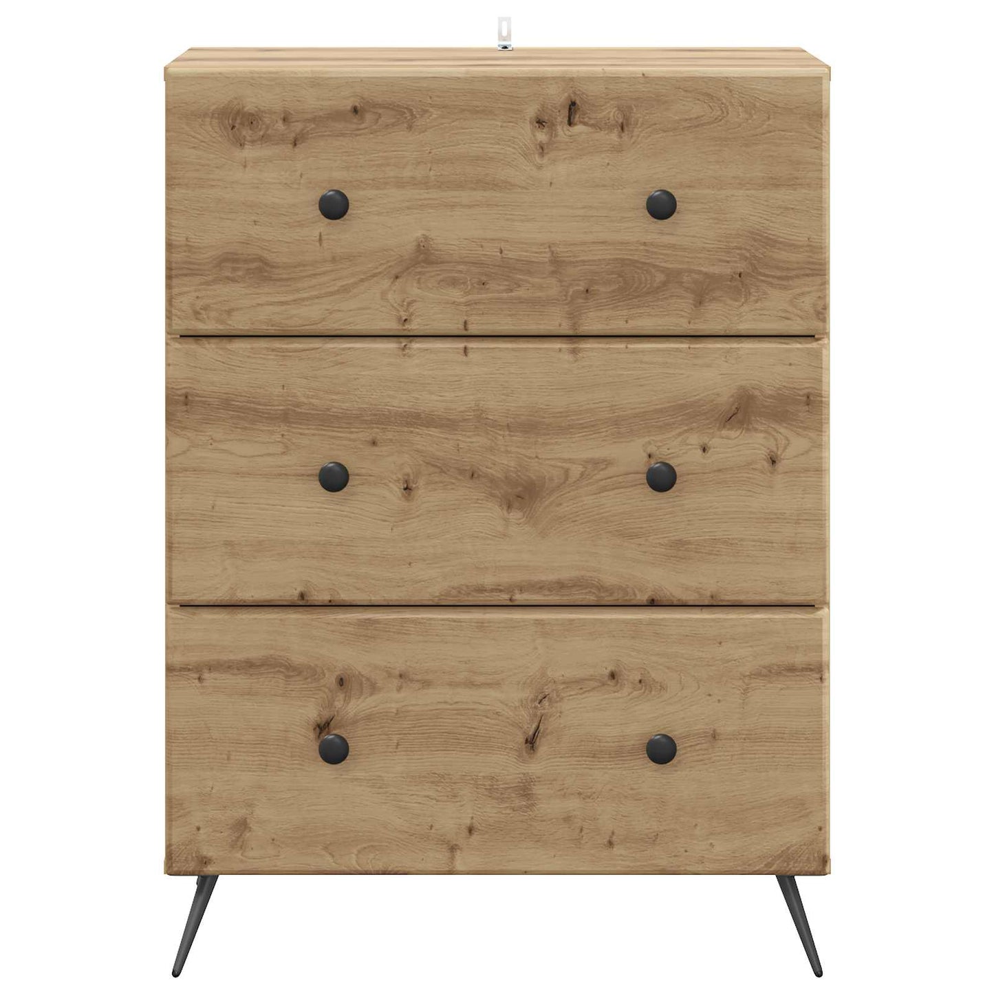 vidaXL Drawer Cabinet 66 x 34.5 x 90 cm Engineered Wood Artisan Oak
