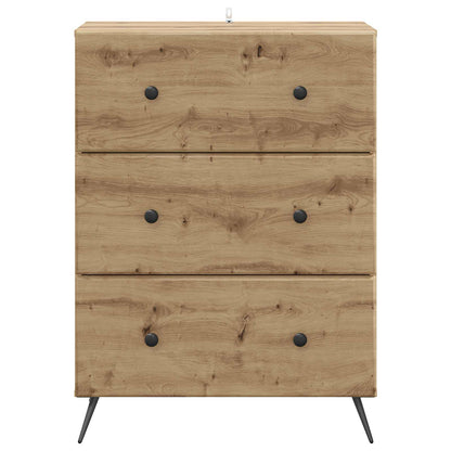 vidaXL Drawer Cabinet 66 x 34.5 x 90 cm Engineered Wood Artisan Oak