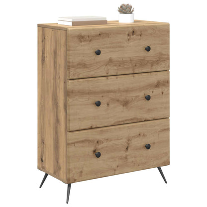 vidaXL Drawer Cabinet 66 x 34.5 x 90 cm Engineered Wood Artisan Oak