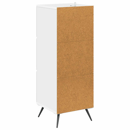 vidaXL Drawer Cabinet White 33 x 34.5 x 90 cm Engineered Wood