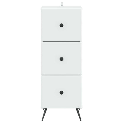 vidaXL Drawer Cabinet White 33 x 34.5 x 90 cm Engineered Wood