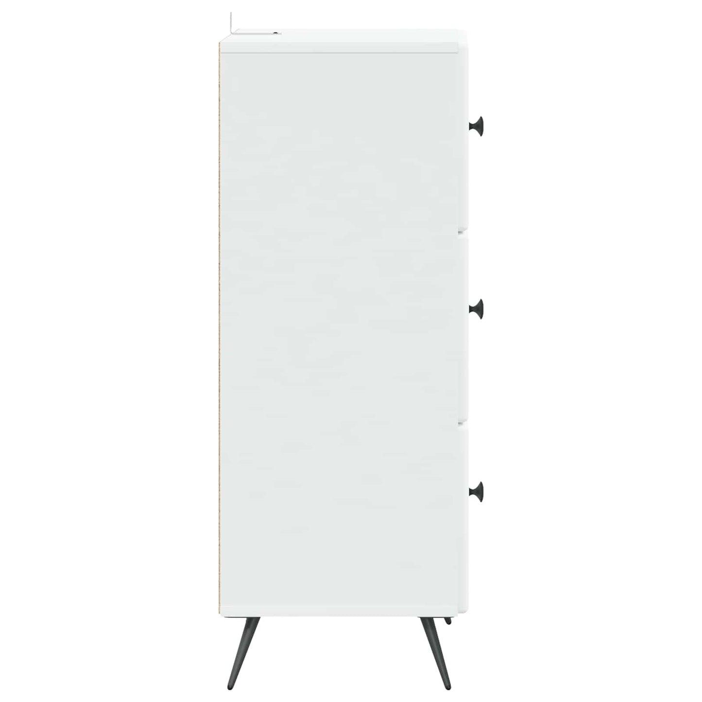 vidaXL Drawer Cabinet White 33 x 34.5 x 90 cm Engineered Wood